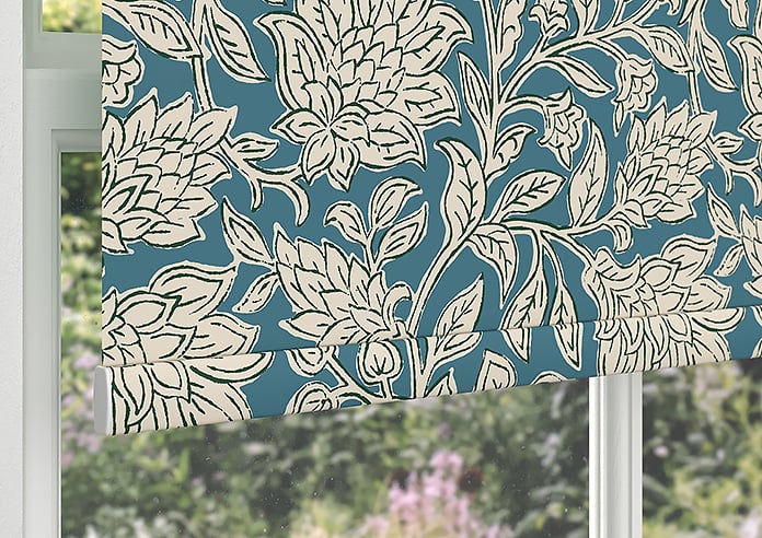 Land & Shore Rowallane (Blackout), Teal - Twist&Fit Roller Blind - Image 4